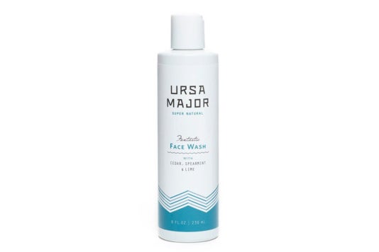Bottle of Ursa Major face wash.